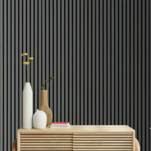 Slat Wall Panel - Square Batten Slatted Composite Cladding Grey 3.6m